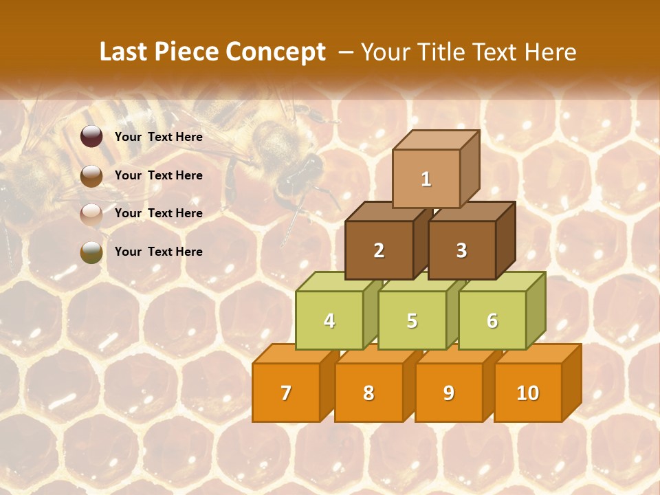 Bees On Combs PowerPoint Template