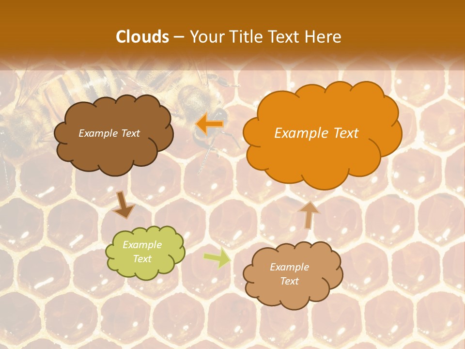 Bees On Combs PowerPoint Template