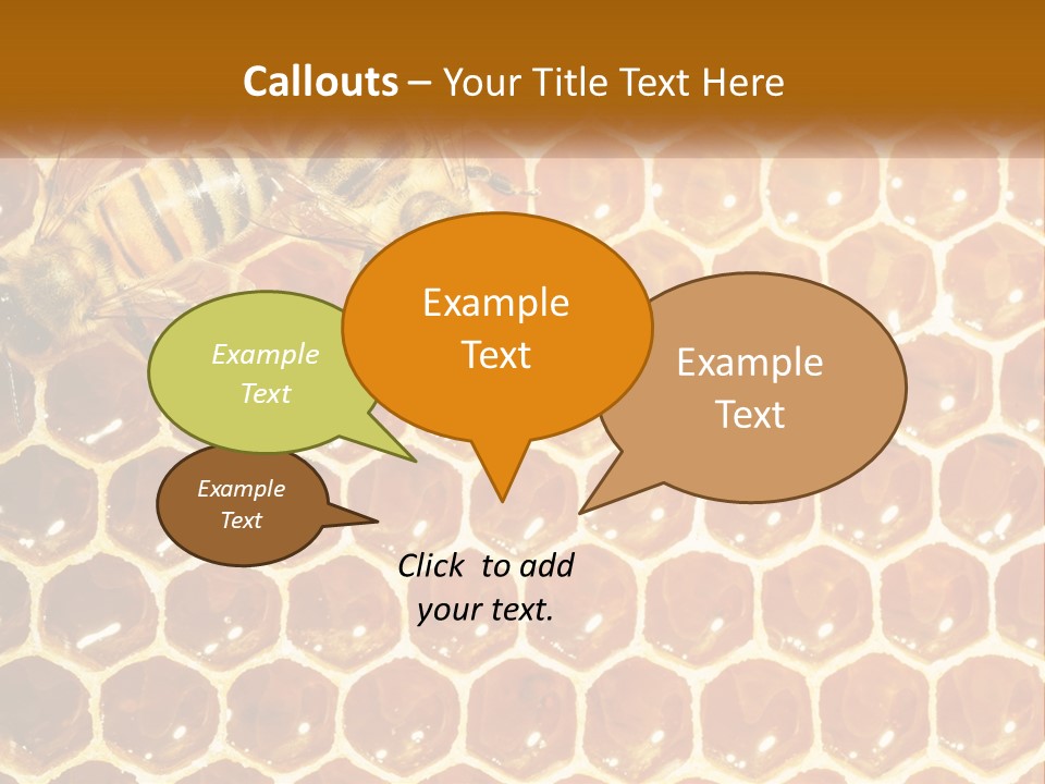 Bees On Combs PowerPoint Template