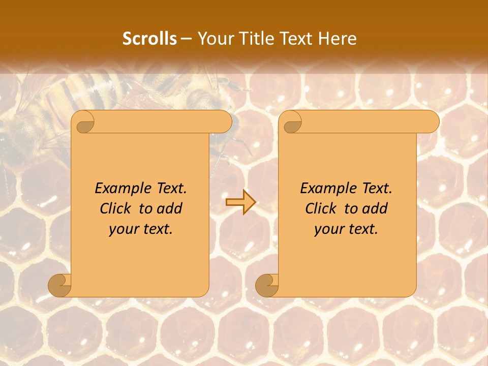 Bees On Combs PowerPoint Template