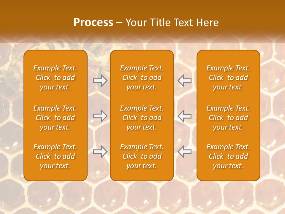 Bees On Combs PowerPoint Template