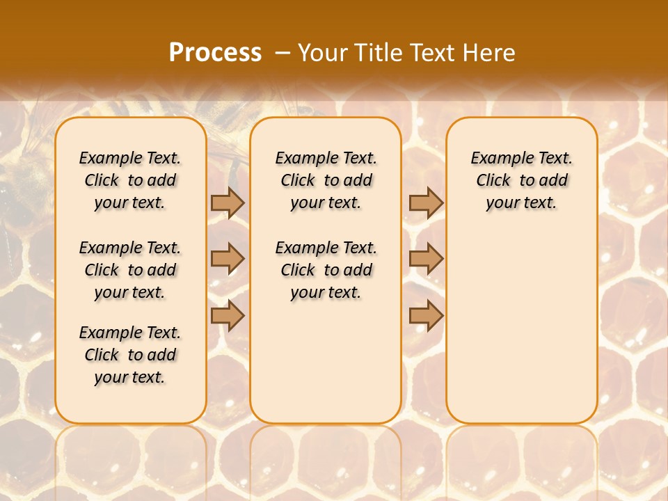 Bees On Combs PowerPoint Template
