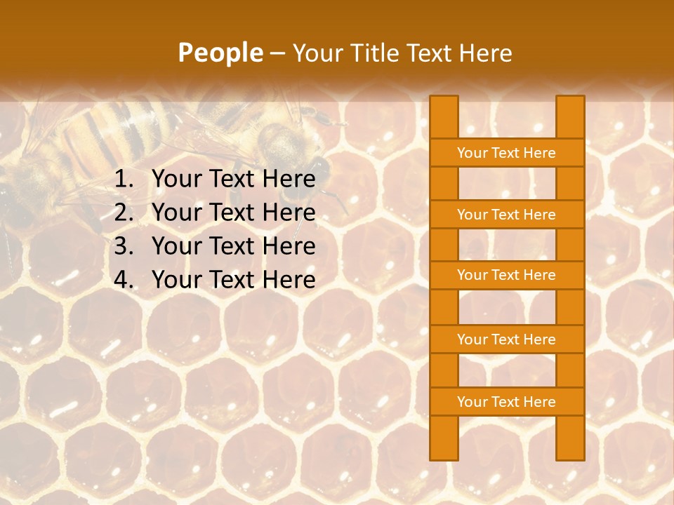 Bees On Combs PowerPoint Template