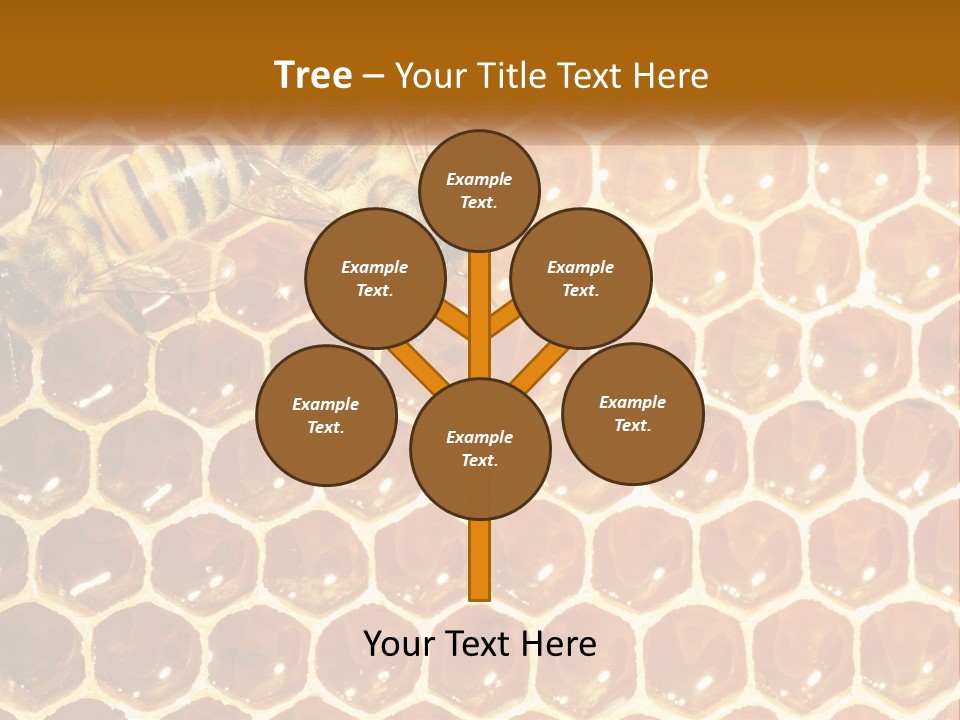 Bees On Combs PowerPoint Template