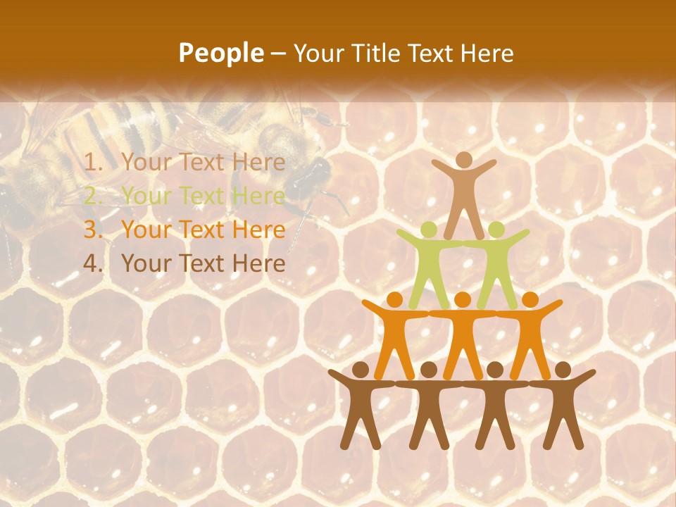 Bees On Combs PowerPoint Template