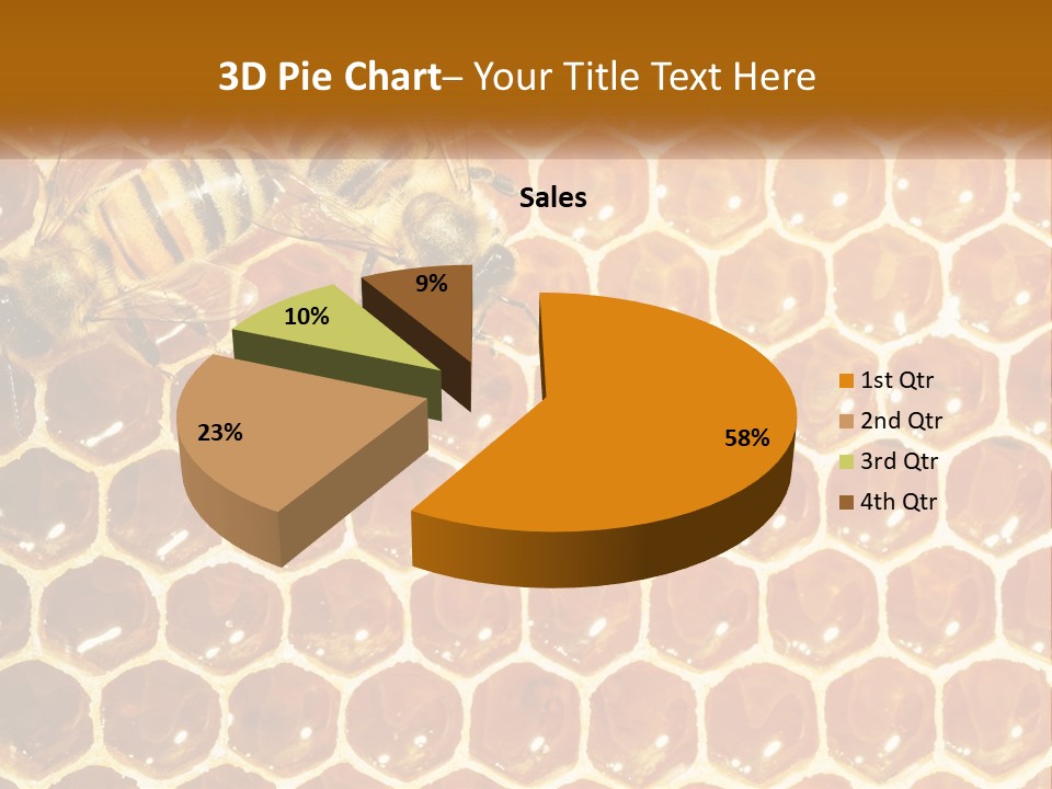 Bees On Combs PowerPoint Template