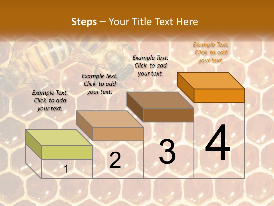 Bees On Combs PowerPoint Template