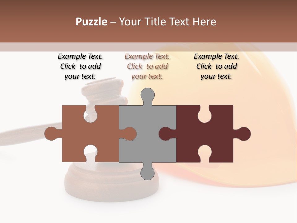 Construction Helmet And Referee Hammer PowerPoint Template