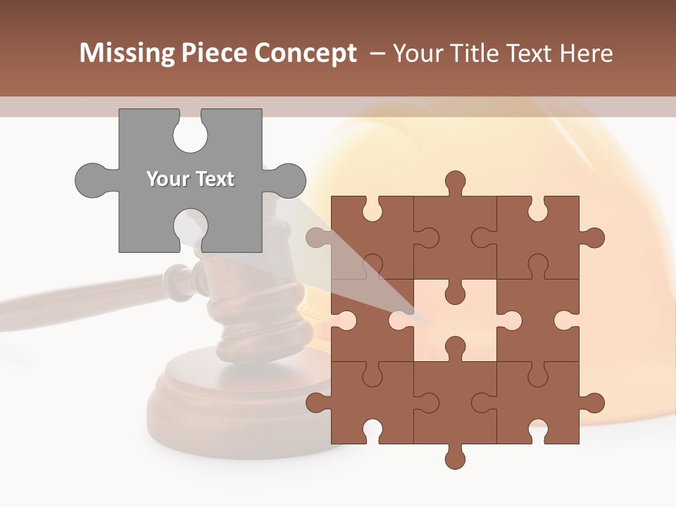 Construction Helmet And Referee Hammer PowerPoint Template