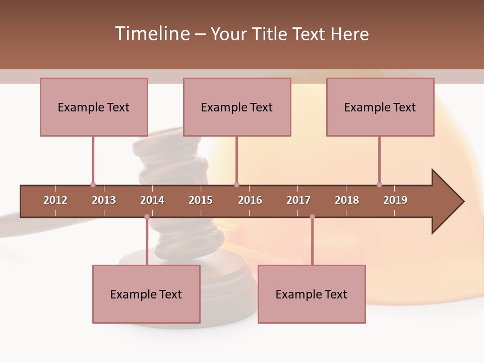 Construction Helmet And Referee Hammer PowerPoint Template