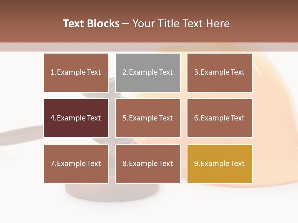 Construction Helmet And Referee Hammer PowerPoint Template