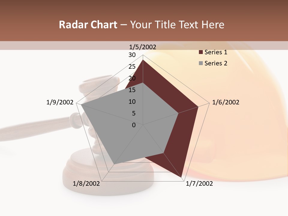 Construction Helmet And Referee Hammer PowerPoint Template