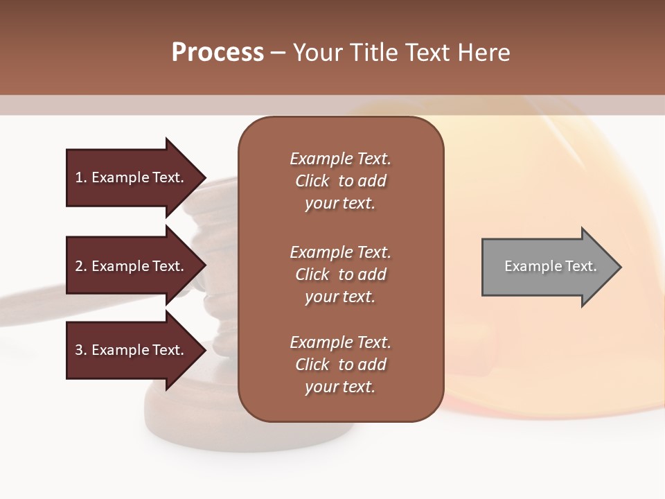 Construction Helmet And Referee Hammer PowerPoint Template