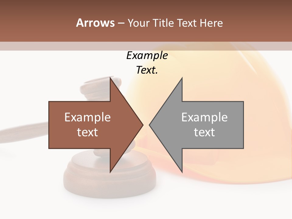 Construction Helmet And Referee Hammer PowerPoint Template