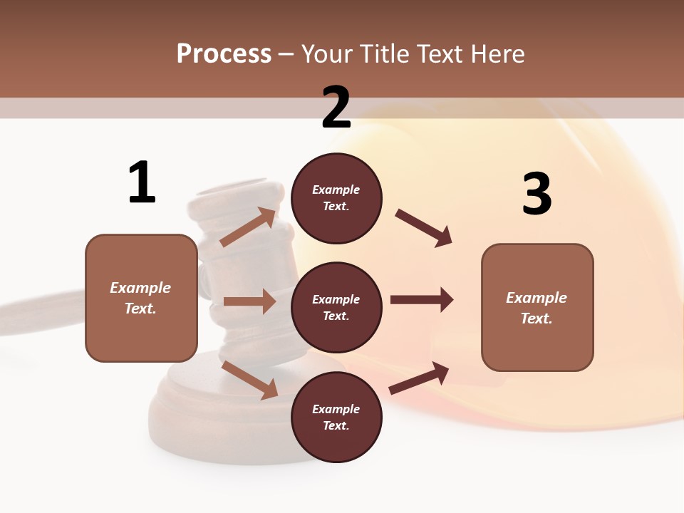 Construction Helmet And Referee Hammer PowerPoint Template