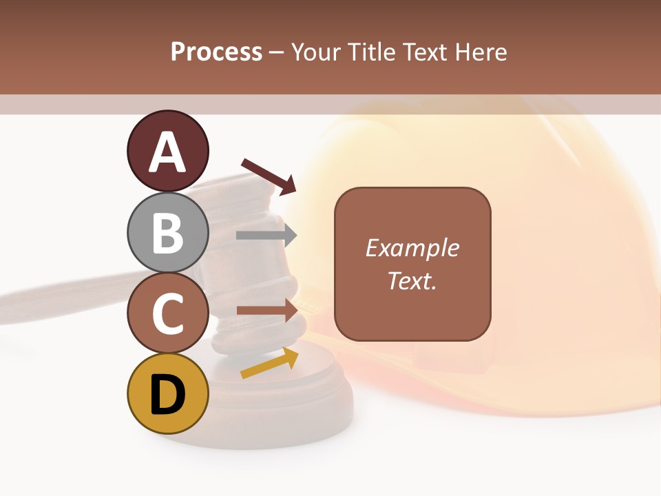 Construction Helmet And Referee Hammer PowerPoint Template