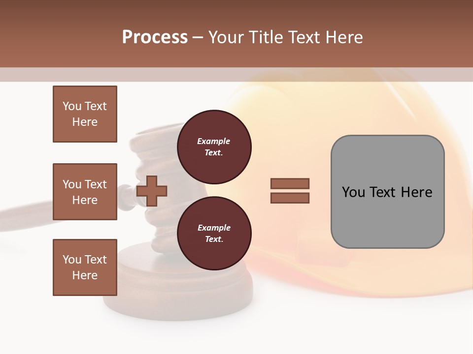 Construction Helmet And Referee Hammer PowerPoint Template