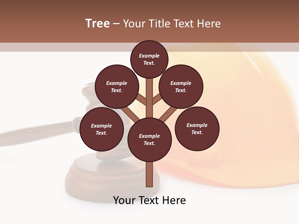 Construction Helmet And Referee Hammer PowerPoint Template