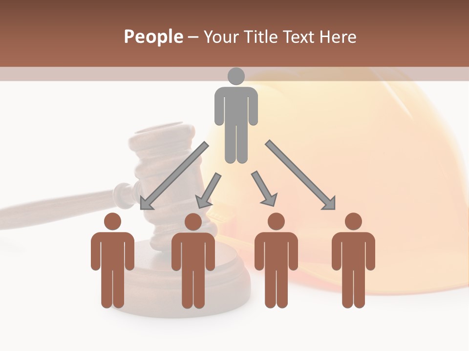 Construction Helmet And Referee Hammer PowerPoint Template