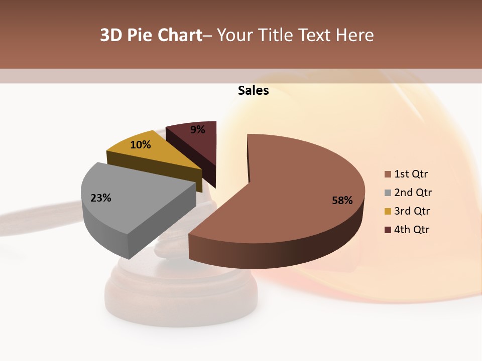 Construction Helmet And Referee Hammer PowerPoint Template