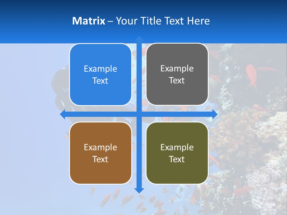 Scuba Diver And Fish PowerPoint Template