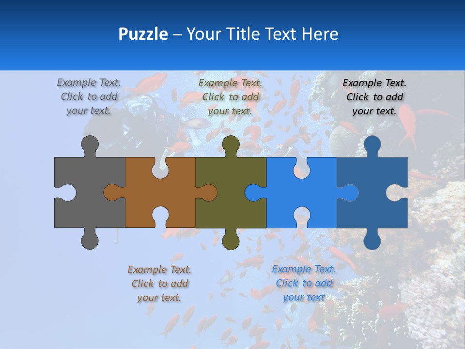 Scuba Diver And Fish PowerPoint Template