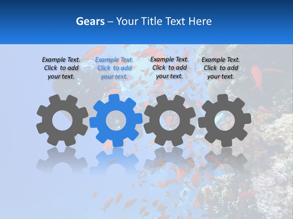 Scuba Diver And Fish PowerPoint Template