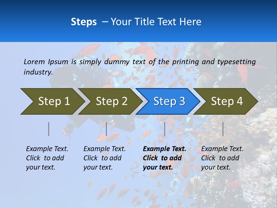 Scuba Diver And Fish PowerPoint Template