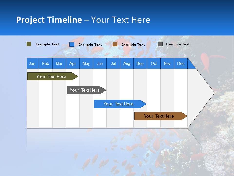 Scuba Diver And Fish PowerPoint Template