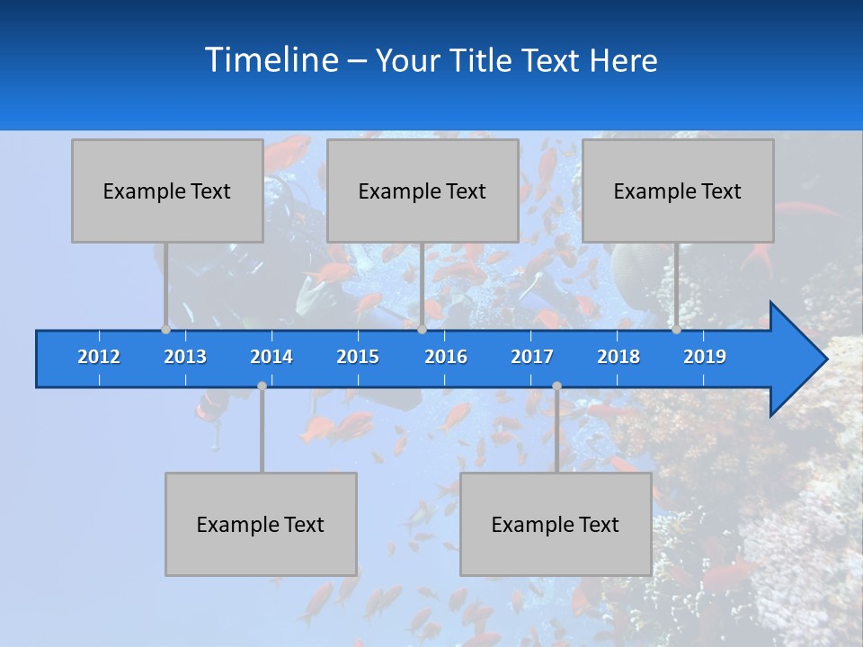 Scuba Diver And Fish PowerPoint Template