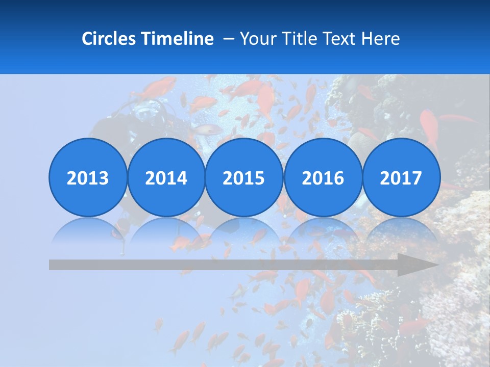 Scuba Diver And Fish PowerPoint Template