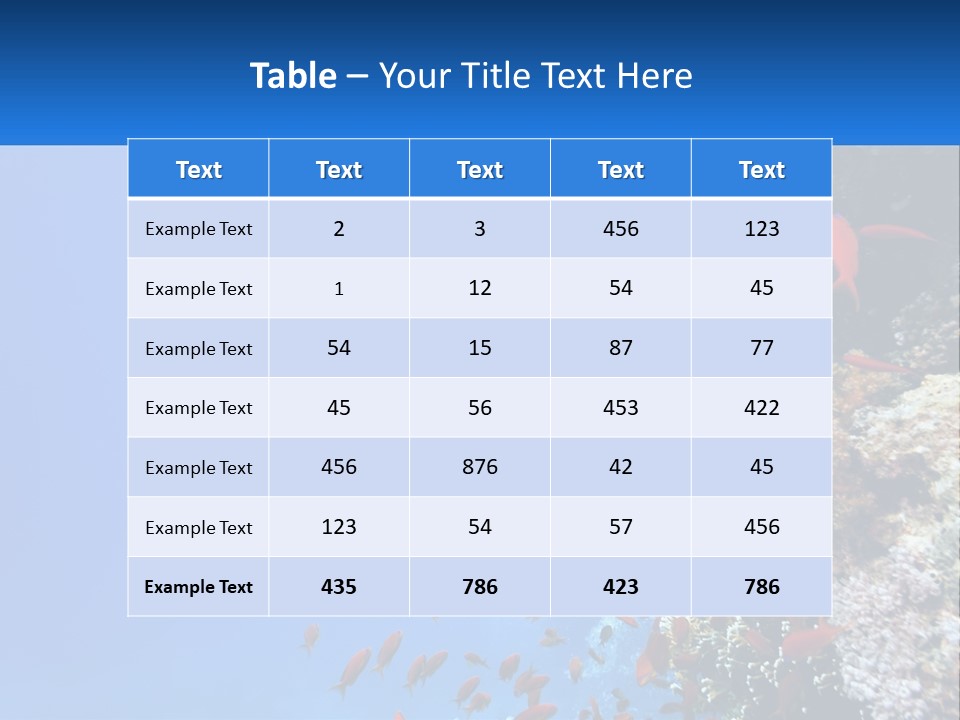 Scuba Diver And Fish PowerPoint Template
