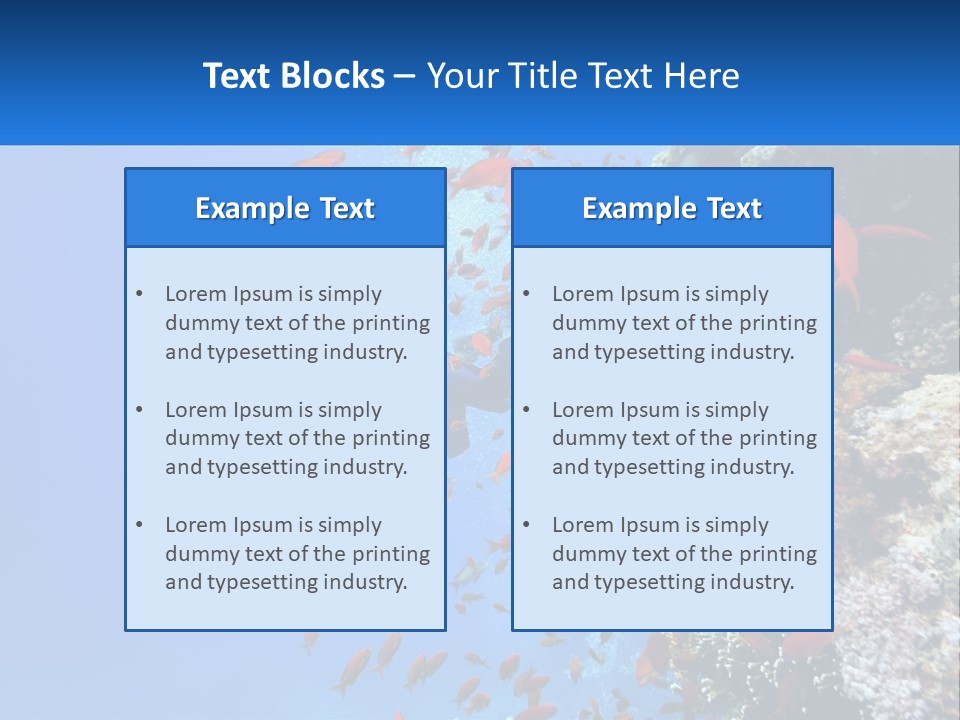 Scuba Diver And Fish PowerPoint Template