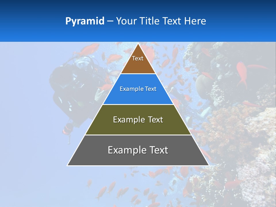 Scuba Diver And Fish PowerPoint Template