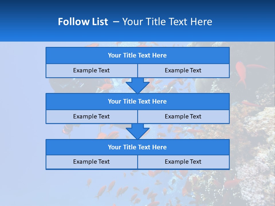 Scuba Diver And Fish PowerPoint Template