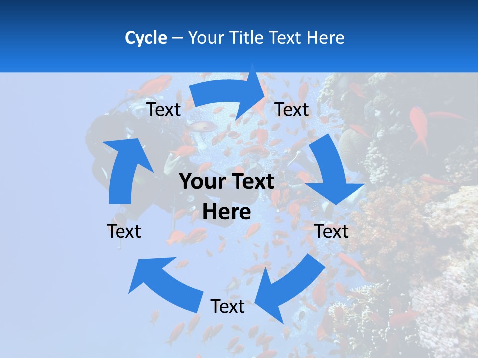 Scuba Diver And Fish PowerPoint Template