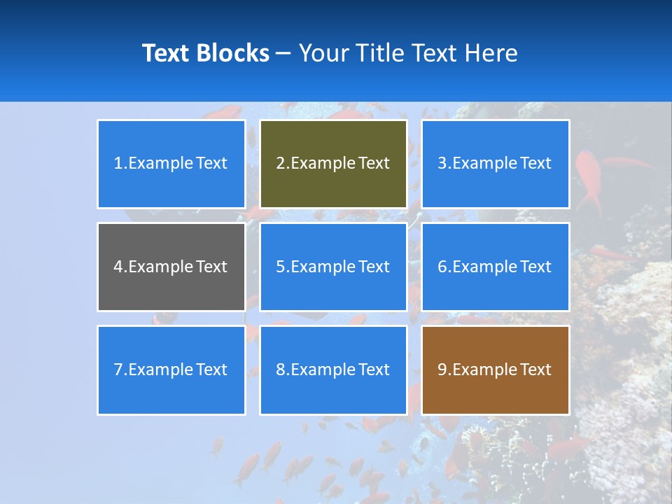 Scuba Diver And Fish PowerPoint Template