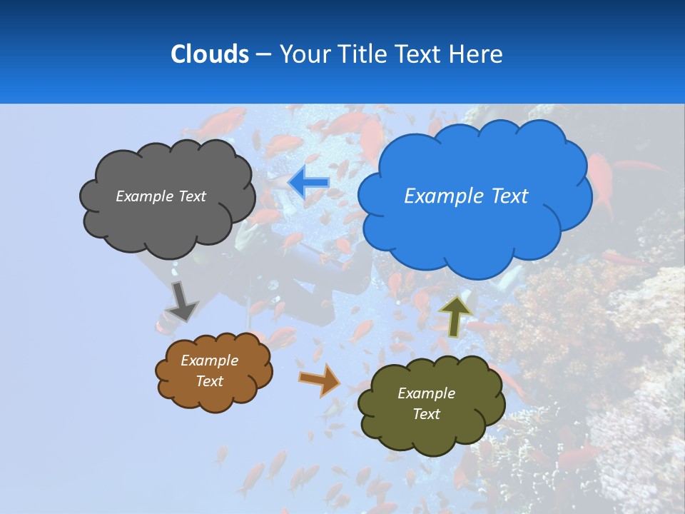 Scuba Diver And Fish PowerPoint Template