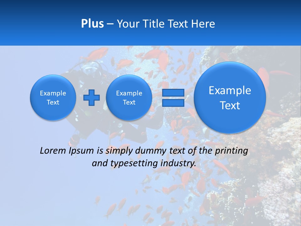 Scuba Diver And Fish PowerPoint Template