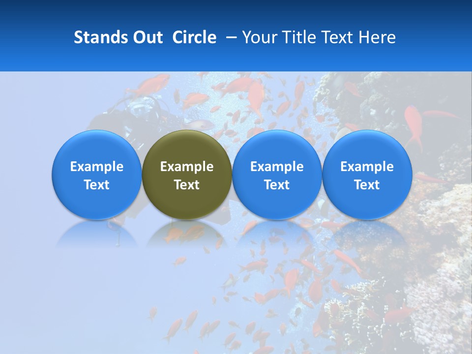 Scuba Diver And Fish PowerPoint Template