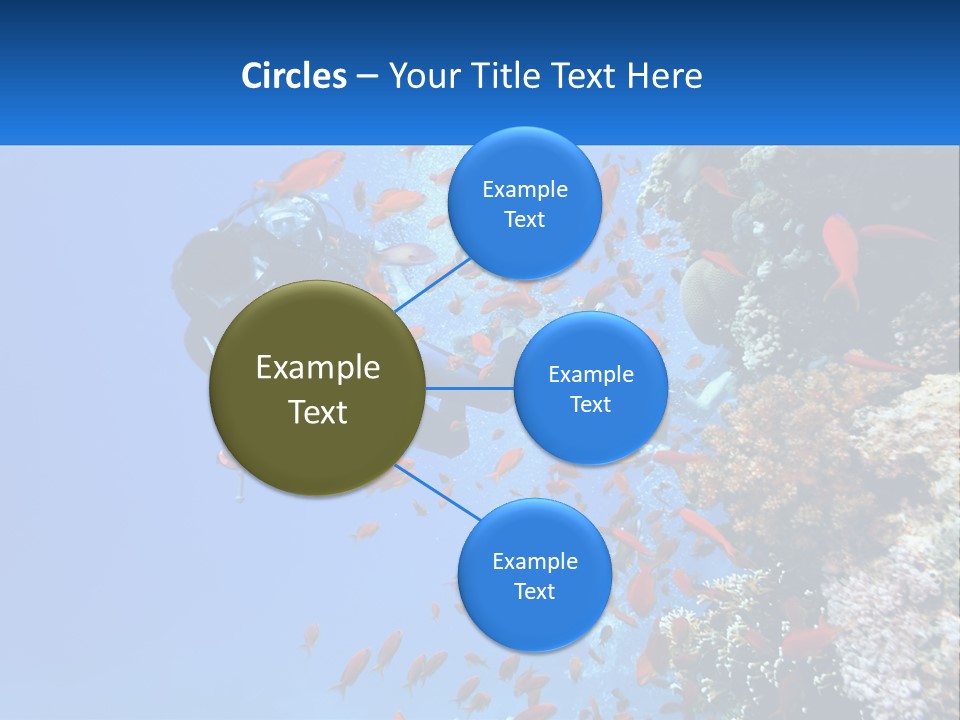 Scuba Diver And Fish PowerPoint Template