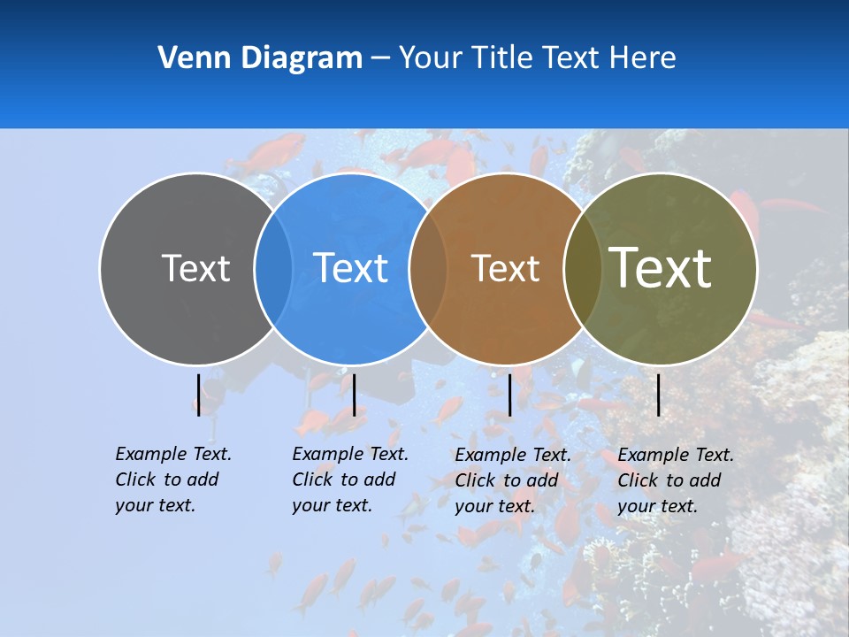 Scuba Diver And Fish PowerPoint Template