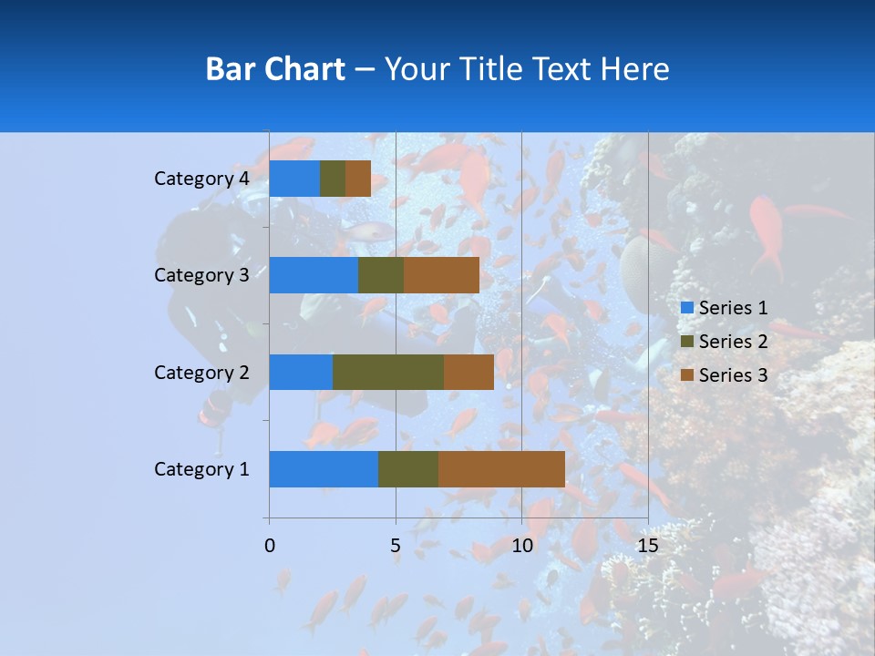 Scuba Diver And Fish PowerPoint Template