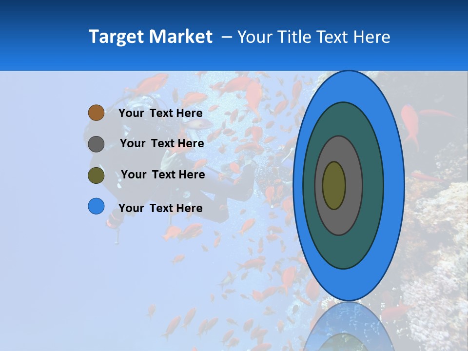 Scuba Diver And Fish PowerPoint Template