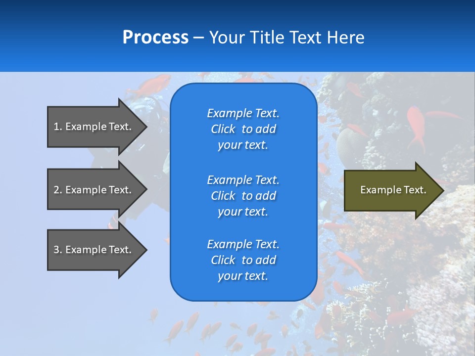 Scuba Diver And Fish PowerPoint Template
