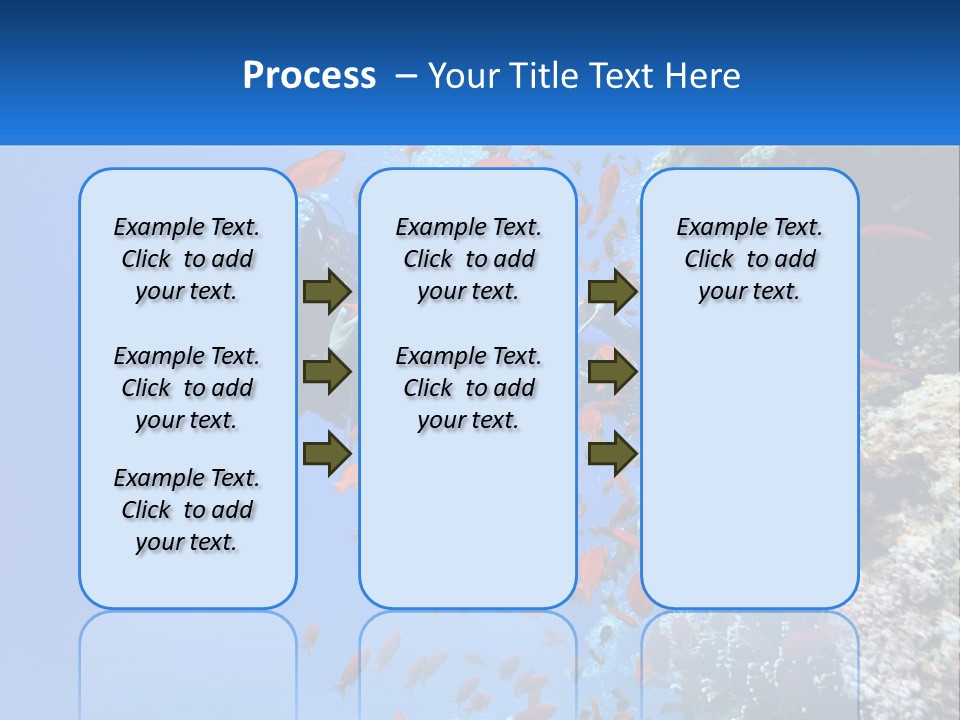 Scuba Diver And Fish PowerPoint Template