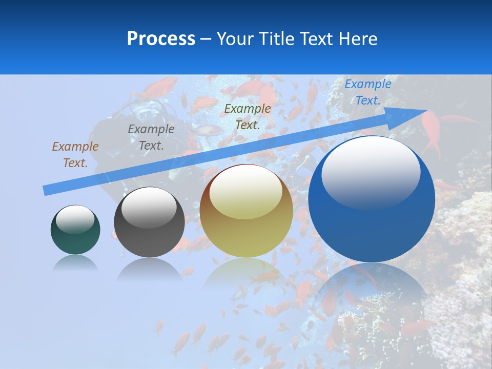 Scuba Diver And Fish PowerPoint Template