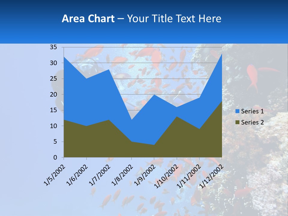 Scuba Diver And Fish PowerPoint Template