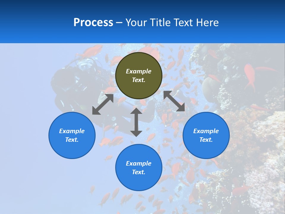 Scuba Diver And Fish PowerPoint Template