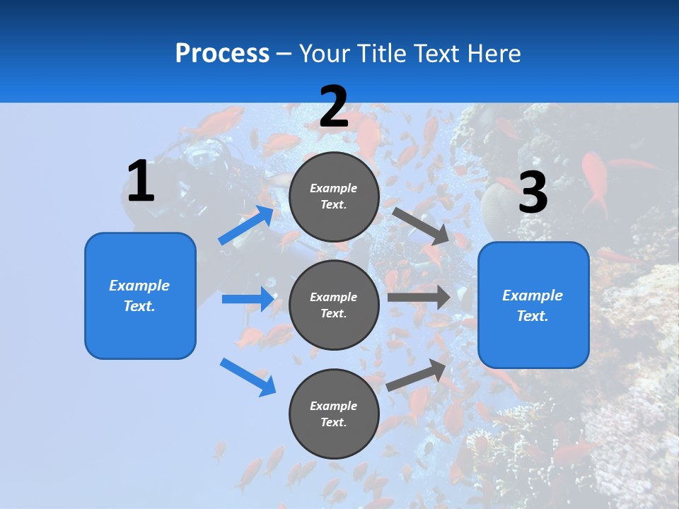 Scuba Diver And Fish PowerPoint Template